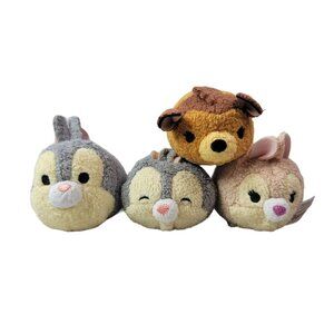 Disney Mini Plush 3.5" Bambi Thumper Miss Bunny Stackable Embroidered Tsum Tsum